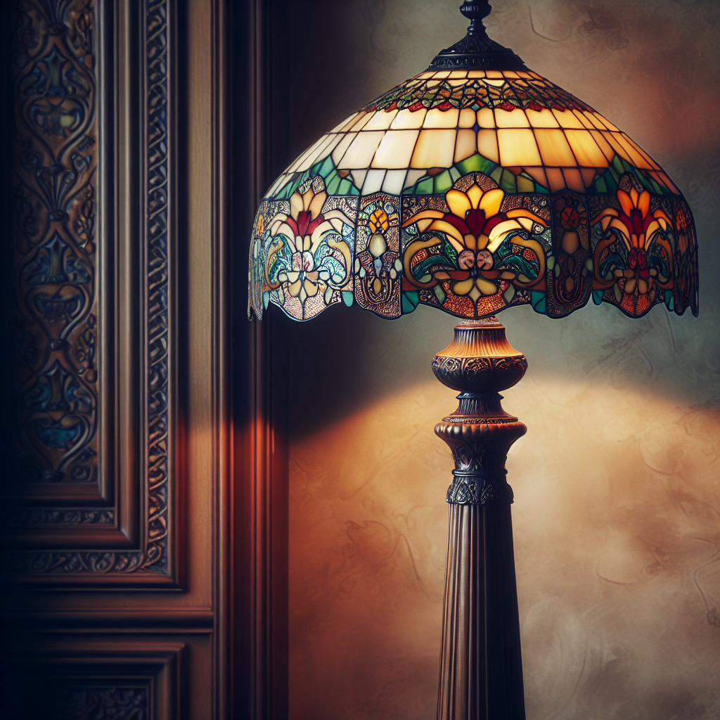 Lampe Tiffany sur pied : l'élégance intemporelle de Louis Comfort Tiffany